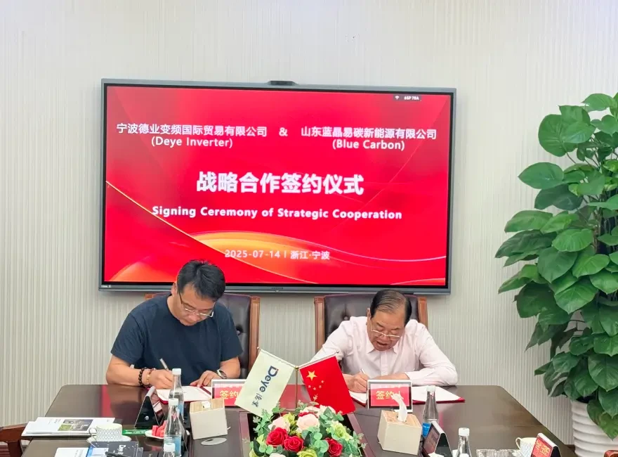 Blue Carbon and DEYE sign strategic partnaship to Co-Develop "The Blue Carbon Box"