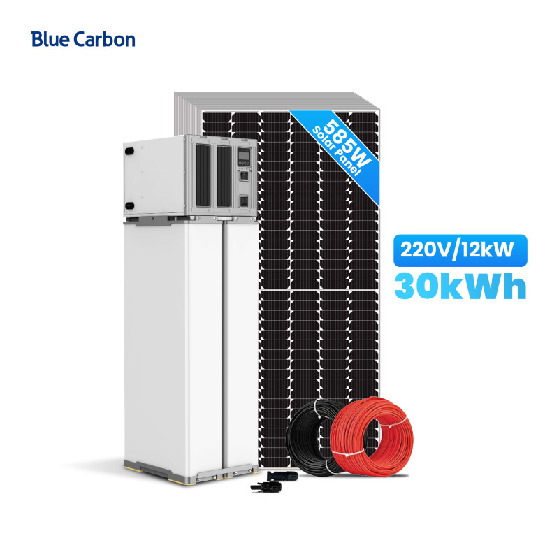 Blue Carbon Solar Generator Solar Power Station for Home 220V 30kWh Single Phase Solar Energy Storage System