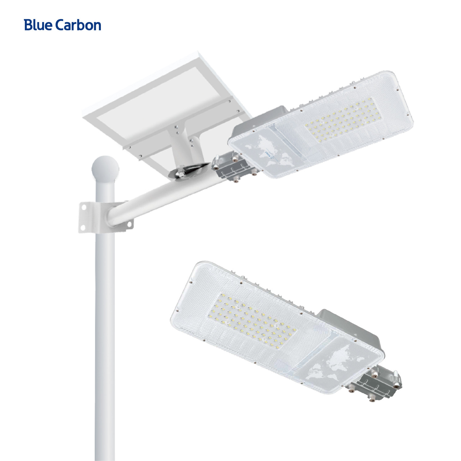 Blue Carbon Waterproof Ip66 60w Outdoor Solar Street Light