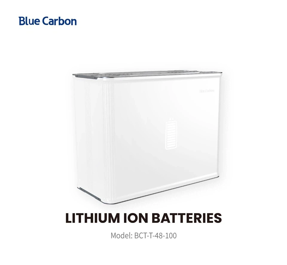 Blue Carbon 5.12kwh-48v Battery Aluminium Magnesium Alloy Deep Cycles 48V 100Ah LiFePO4 Batteries Can Be Used in Parallel