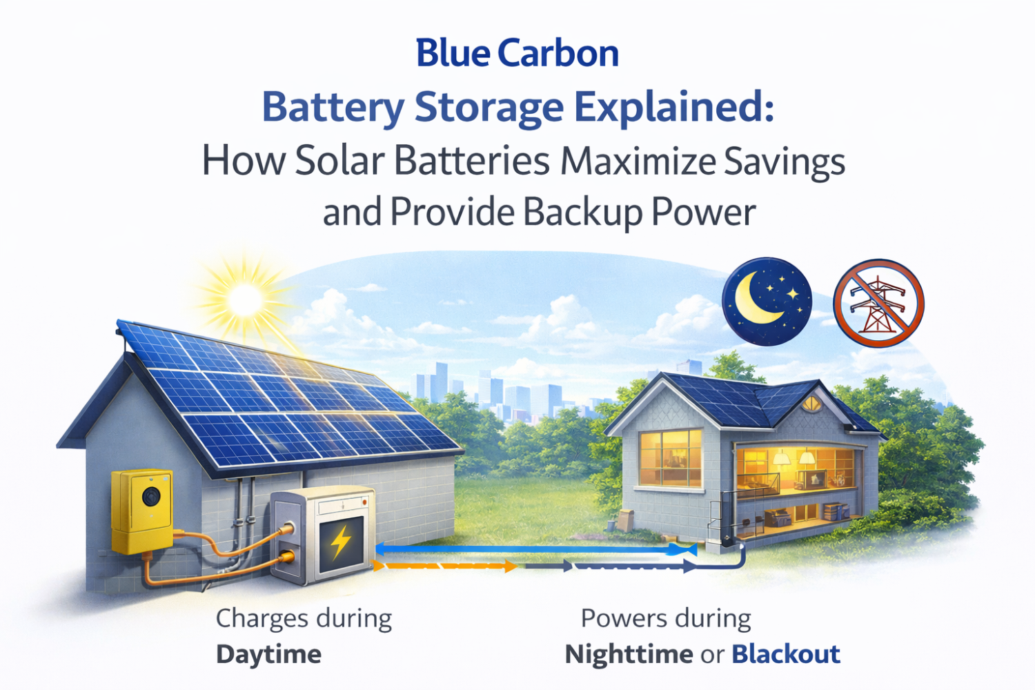 Battery Storage: Explaining How Solar Batteries Maximize Savings and Provide Backup Power During Blackouts