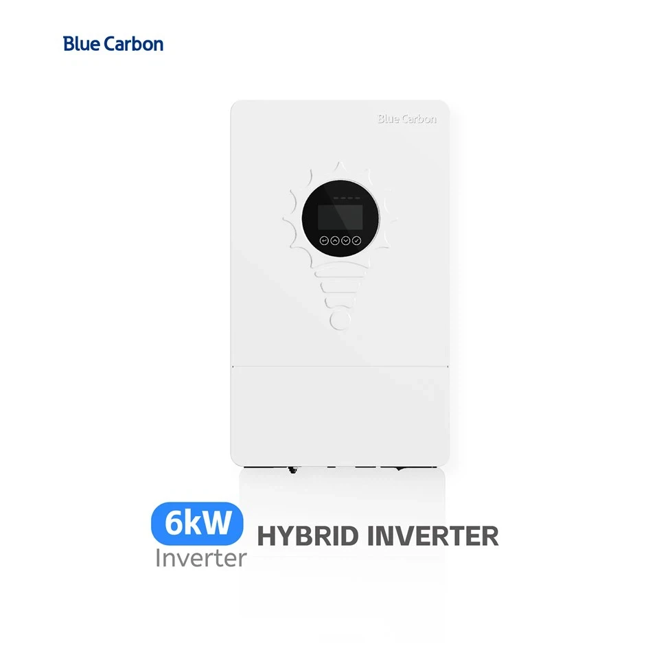 BLUE CARBON 6KVA-48V SOLAR HYBRID INVERTER-- All-in-one 6 kW hybrid inverter with integrated MPPT charger — flexible, compact, and reliable for backup and self-consumption.
