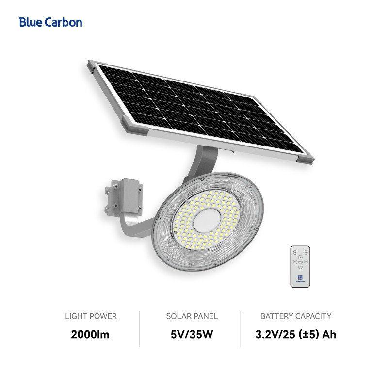 BLUE CARBON 35W SOLAR GARDEN LIGHT Hot Selling Solar Flood Light with Remote